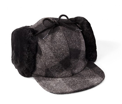 Filson Double Mackinaw Cap GrayBlack M FCO-015484 FIL-60041-GrayBlack-M|FIL-60041-GrayBlack-M in Gray Black