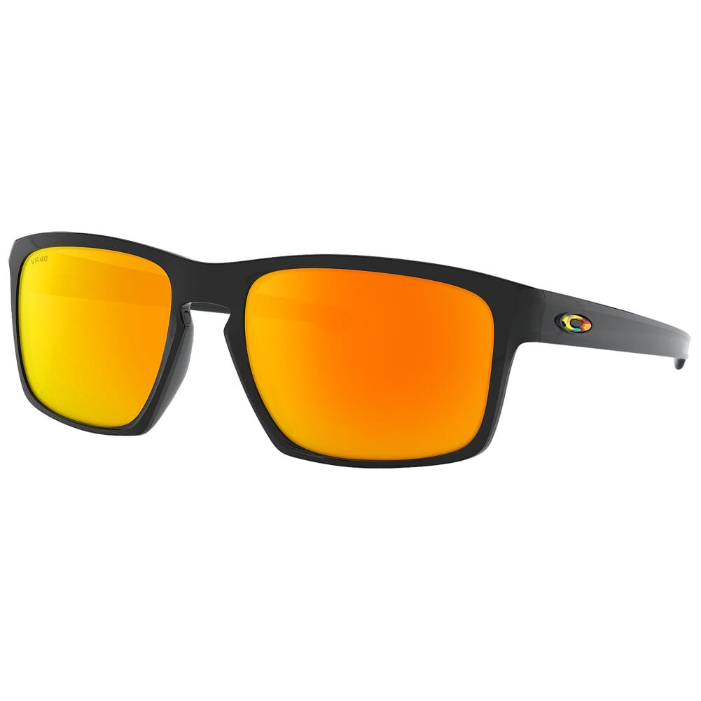 Oakley Sliver Valentino Rossi Polished Black w/Fire Iridium Lenses OO9262-27 in Valentino Rossi Edition Polished Black - Oakley
