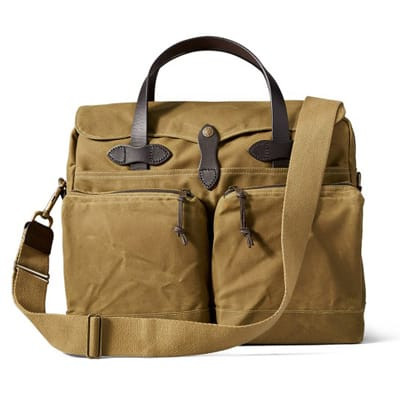 Filson 24 Hour Tin Briefcase DarkTan FCO021303 FIL70140-DarkTan in Dark Tan - Filson
