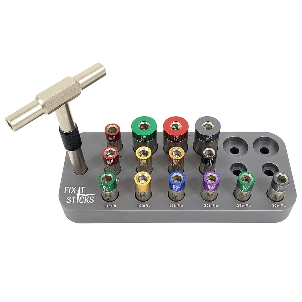 Fix It Sticks FIS Bench Top Kit w/Aluminum Base, 14 Torque Limiters, & T-Handle - Fix It Sticks