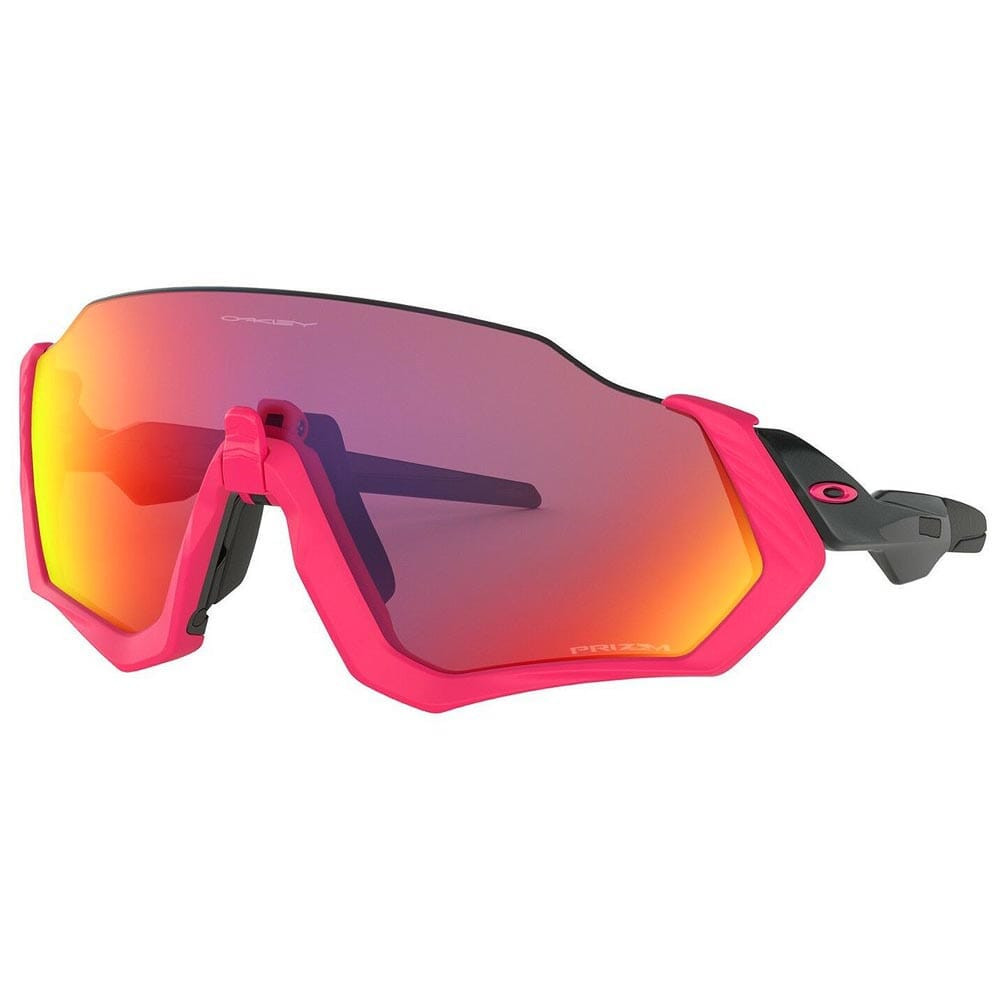 Oakley Flight Jacket Neon Pink and Polished Black w/PRIZM Road Lenses OO9401-0637 in Neon Pink/Polished Black - Oakley