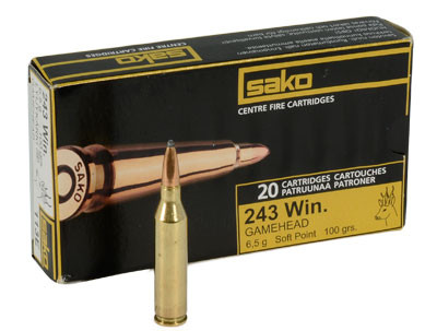 Sako 243 Win 100gr Gamehead Rifle Ammunition - Sako