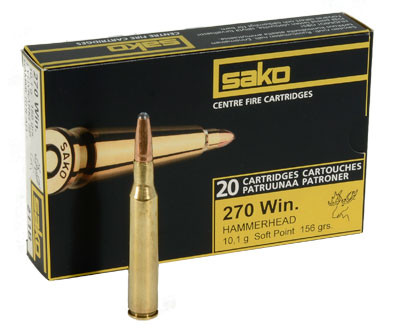 Sako 270 Win 156gr Hammerhead Rifle Ammunition - Sako