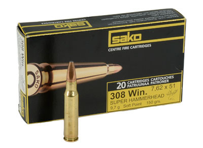 Sako 308 Win 150gr Super Hammerhead Rifle Ammunition - Sako