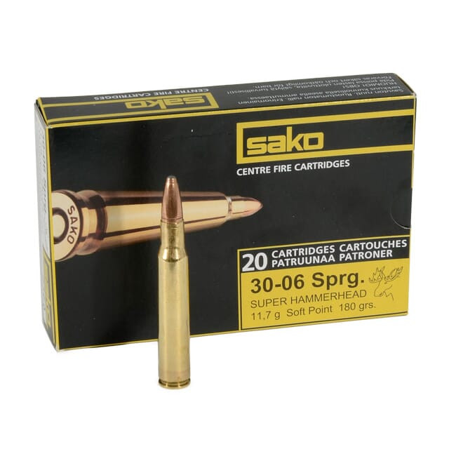 Sako 30-06 Sprg 180gr Super Hammerhead Rifle Ammunition - Sako