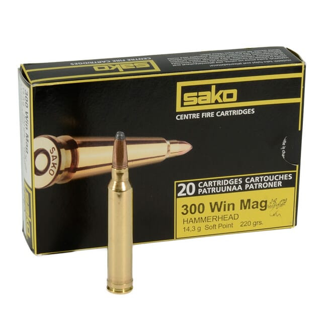 Sako 300 Win Mag 220gr Hammerhead Rifle Ammunition - Sako