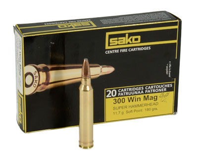 Sako 300 Win Mag 180gr Super Hammerhead Rifle Ammunition - Sako