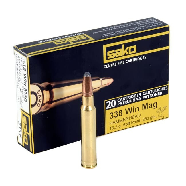 Sako 338 Win Mag 250gr Hammerhead Rifle Ammunition - Sako