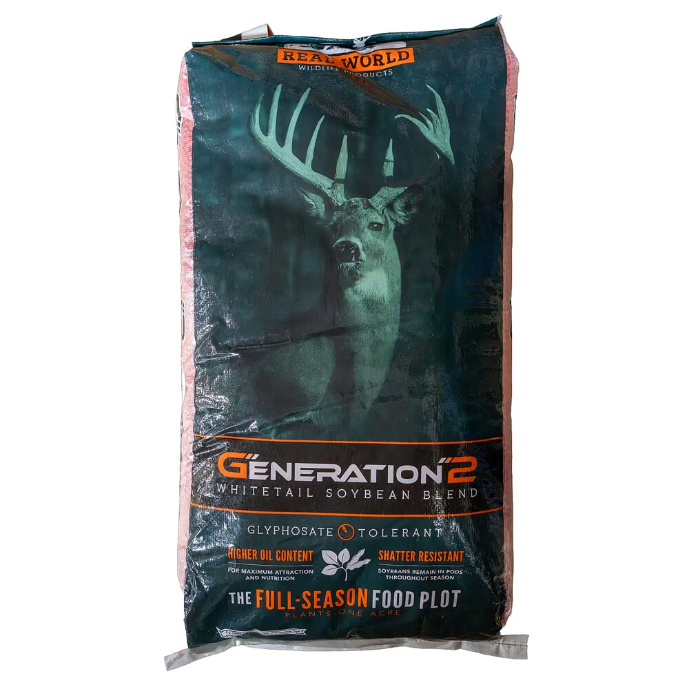 Real World Wildlife Products Whitetail Generation2 Soybean Blend 1 Acre, 50lb Bag GENERATION2-SOYBEAN-BLEND-50LB - Real World Wildlife Products