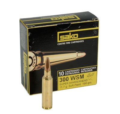 Sako 300 WSM 180gr Super Hammerhead Rifle Ammunition - Sako