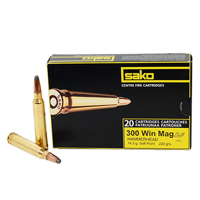 Sako 300 Win Mag 220gr HAMMERHEAD Rifle Ammo - Sako