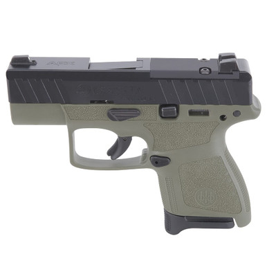 Beretta APX A1 Carry RDO 9mm 3.07" Bbl Semi-Auto OD Green Pistol w/(1)8rd Extended & (1) 6rd Mag JAXN927A1 - Beretta