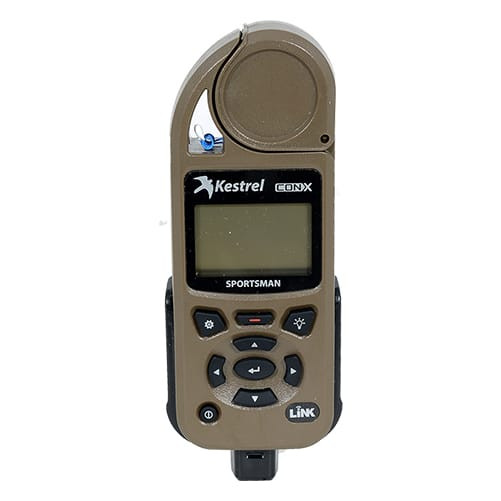 Kestrel Sportsman Weather Meter w/ Applied Ballistics, LiNK, & Vane Mount Coyote Brown 0857SLVBRN - Kestrel
