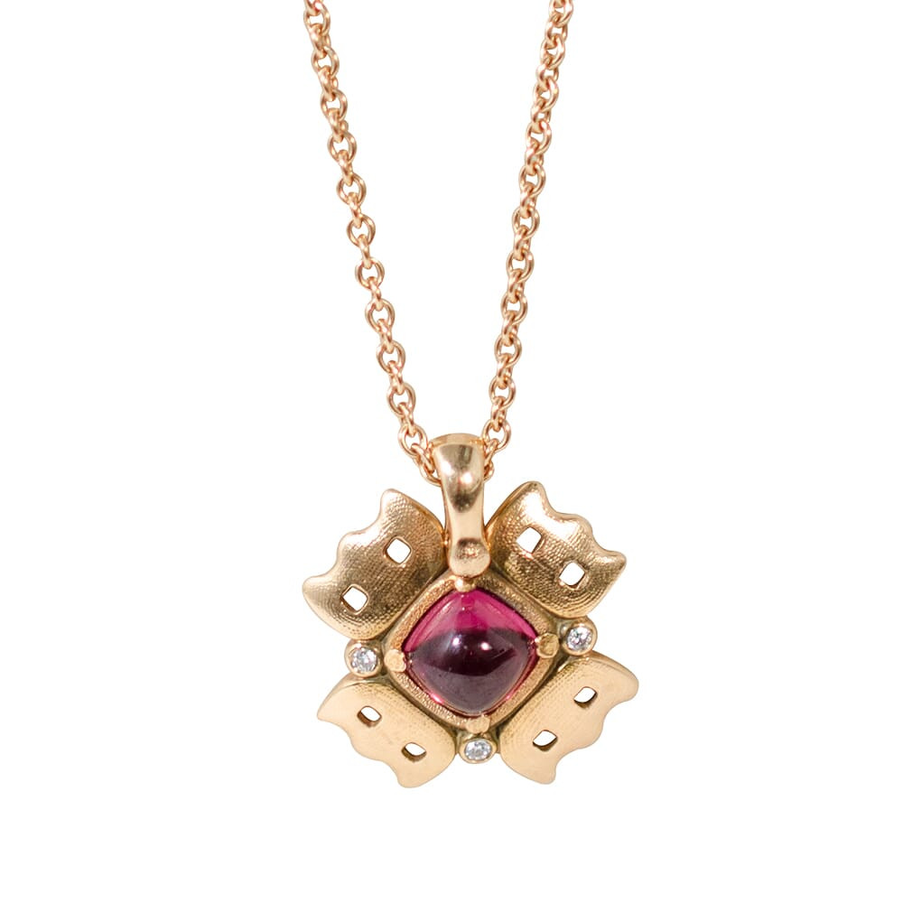 Alex Sepkus 18K Rose Gold, Diamond, and Sugarloaf Pendant M-65R15R - Alex Sepkus