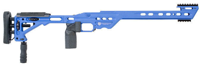 Masterpiece Arms BA Chassis Rem700 SA RH NRA Blue - Masterpiece Arms