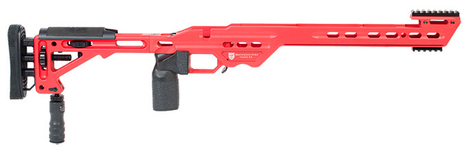 Masterpiece Arms BA Chassis Tikka SA RH USMC Red - Masterpiece Arms