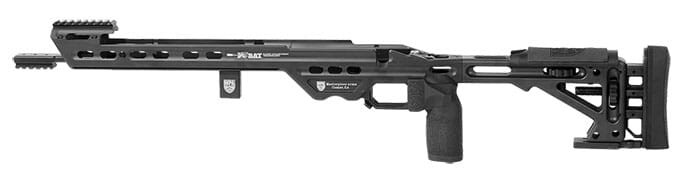 Masterpiece Arms BA Comp Chassis Rem700 LA LH Black - Masterpiece Arms