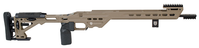 Masterpiece Arms BA Comp Chassis Rem700 SA RH FDE - Masterpiece Arms