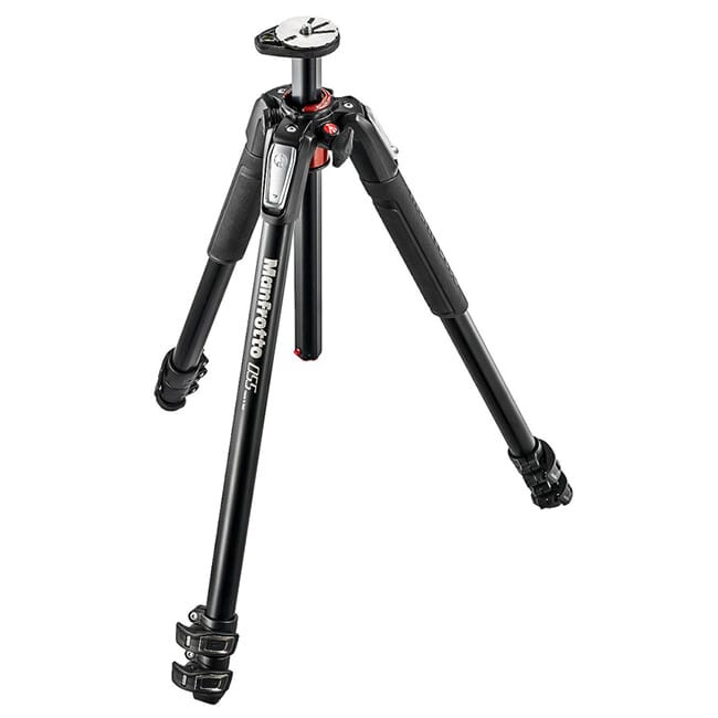 Manfrotto 055 Aluminum 3 Section Photo Tripod w/ Horizontal Column MT055XPRO3 - Manfrotto