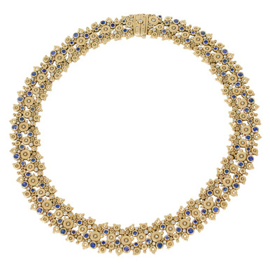 Alex Sepkus 18K Sapphire and Diamond Lace Necklace N-34S in Gold - Alex Sepkus