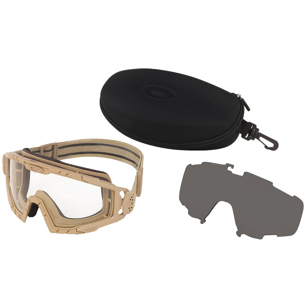 Oakley SI Ballistic Goggle 2.0 Dark Bone w/Clear and Grey Lens Array OO7035-07 - Oakley