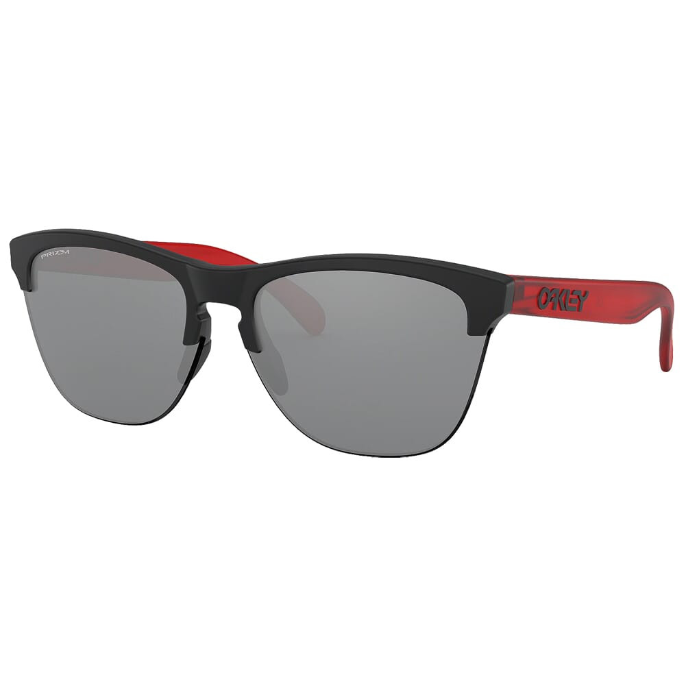 Oakley Frogskins Lite Matte Black Transparent Red w/PRIZM Black Lenses OO9374-2063 - Oakley