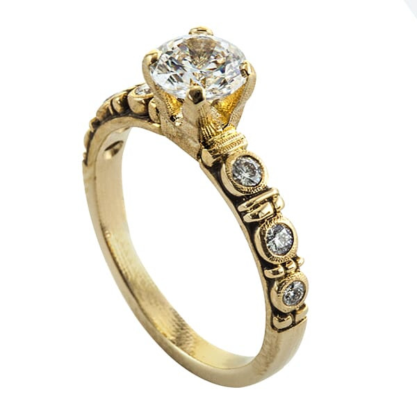 Alex Sepkus 18K Diamond "Circle" Mounting Ring R-166M in Gold - Alex Sepkus