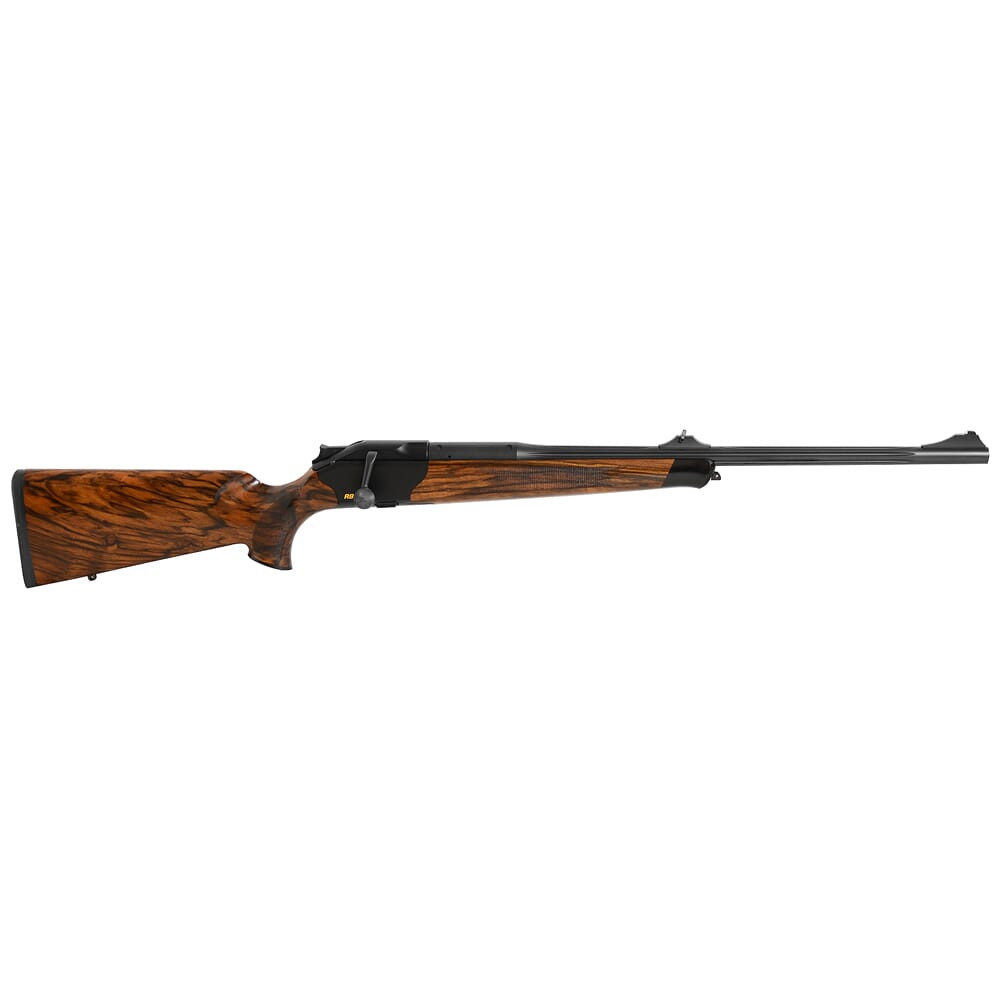 Blaser Consignment R8 Jaeger Custom Stock/Receiver: R8 Jaeger Wood Grade: Grade 8 Barrel: .375 H&H, Semi Weight, Custom Length, Fluted, Open Sights - USED/MISC