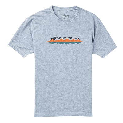 Sitka Gear Sitka Ridgeline T-Shirt SS Heather Grey Medium 20077-HG-M Top in Optifade Subalpine - Sitka Gear