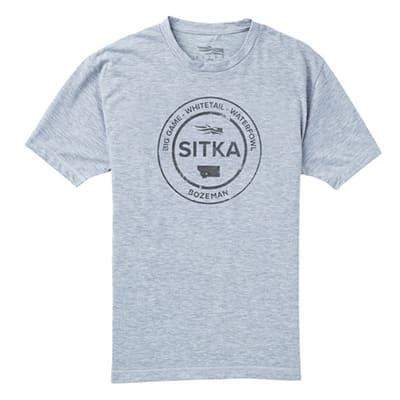Sitka Gear Sitka Sitka Seal T-Shirt SS Heather Grey Small 20083-HG-S Top in Optifade Subalpine - Sitka Gear