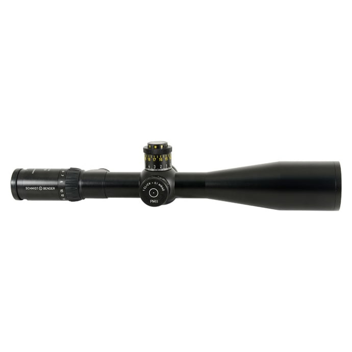 Schmidt Bender PM II 5-25x56 L/P DT P4Fine FFP MRAD CW, Very faint ring marks, in box - UA1580 - USED/MISC