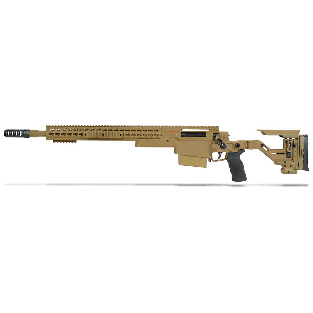 Accuracy International AXSR Folding Left Hand Rifle .338 Lapua Mag Dark Earth 20" 3/4"-24 w/Brake SR38L20MLHDE - Accuracy International