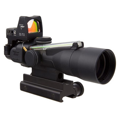 Trijicon 3x30 Compact ACOG Scope, Dual Illum Amber Chevron - Trijicon