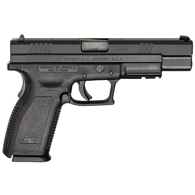 Springfield Armory XD Tactical Model 5" Bbl .45 ACP Black Polymer Handgun w/ Dovetail 3-Dot Sights, 2x10rd Magazines XD9621 - Springfield Armory