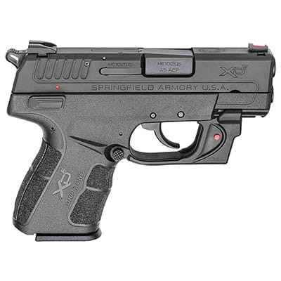 Springfield Armory XDE .45 ACP 3.3" Black Red Viridian Laser w/ 2 Magazines Pistol XDE93345BVR