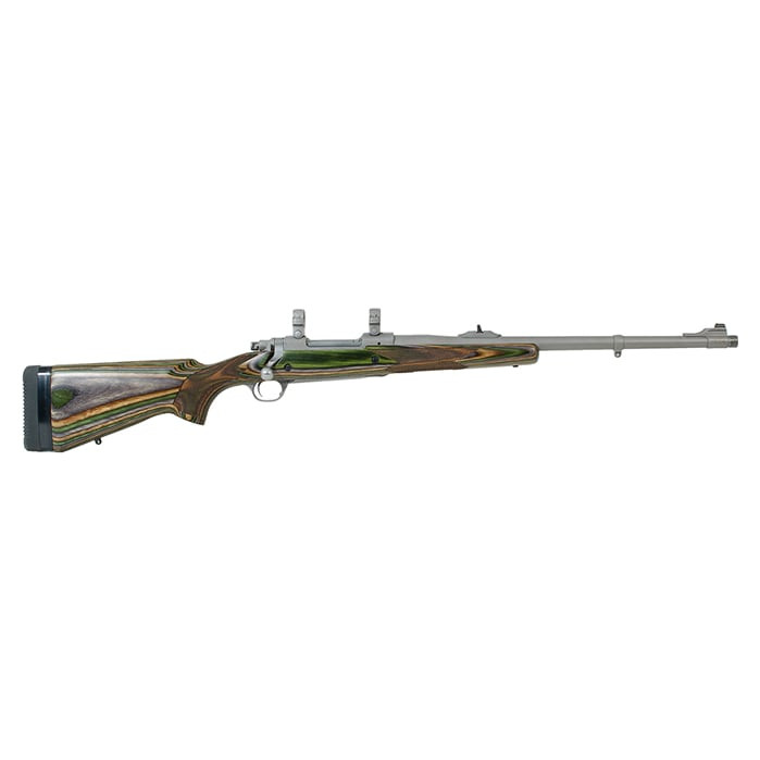 Ruger Guide Gun .30-06 Springfield 20 Inch Stainless Steel Barrel Hawkeye Matte Finish Removable Muzzle Brake Green Mounting Laminate Stock 4 Round - USED/MISC