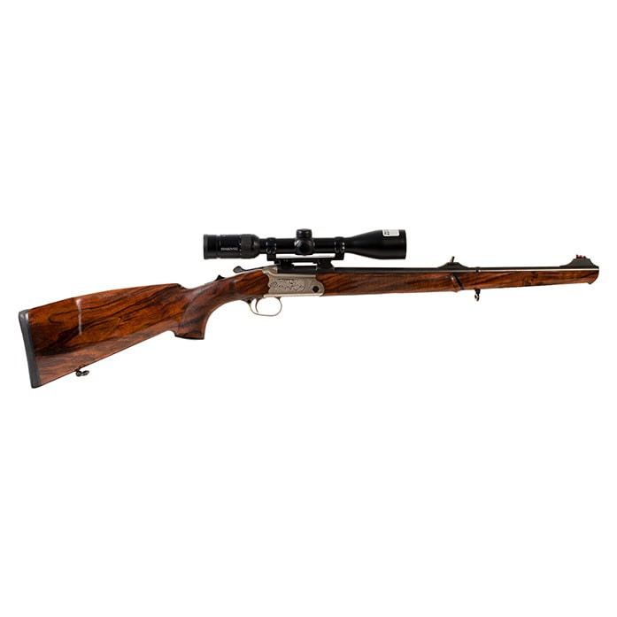Merkel K3 Jagd Stutzen Single Shot Rifle 270 Winchester with Americase, quick detach mount, Swarovski Z3 3-10x42 4A rifle scope. All in very good - 