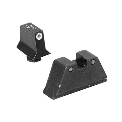 Trijicon Bright & Toughâ„¢ Night Sight Suppressor Set - White front/Black rear with Green Lamps - for GlockÂ® Models 20, 21, 29, 30, and 41 - USED/MISC