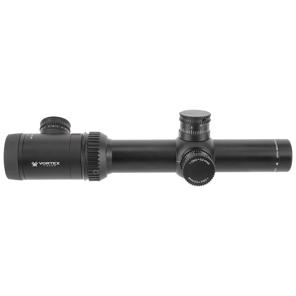 Vortex Viper PST 1-4x24 Rifle Scope TMCQ MRAD PST-14ST-M light ring marks UA2074 - 