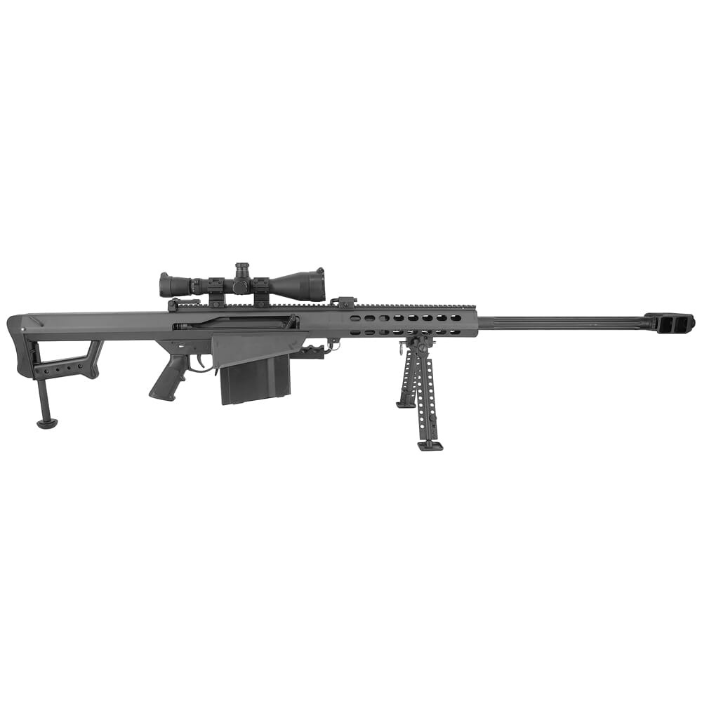 Barrett 82A1 .50 BMG Rifle System Manganese Phosphate Receiver 29" Fluted Bbl w/Leupold Mark 4 M1 Riflescope & Barrett Ultra High Rings 13317 Brand - USED/MISC