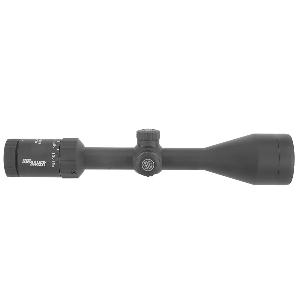 Sig Sauer WHISKEY3 Scope, 4-12x50mm, 1 In, SFP, Quadplex Reticle, 0.25 MOA Adj, Black SOW34201 - Ring Marks UA2841 - 