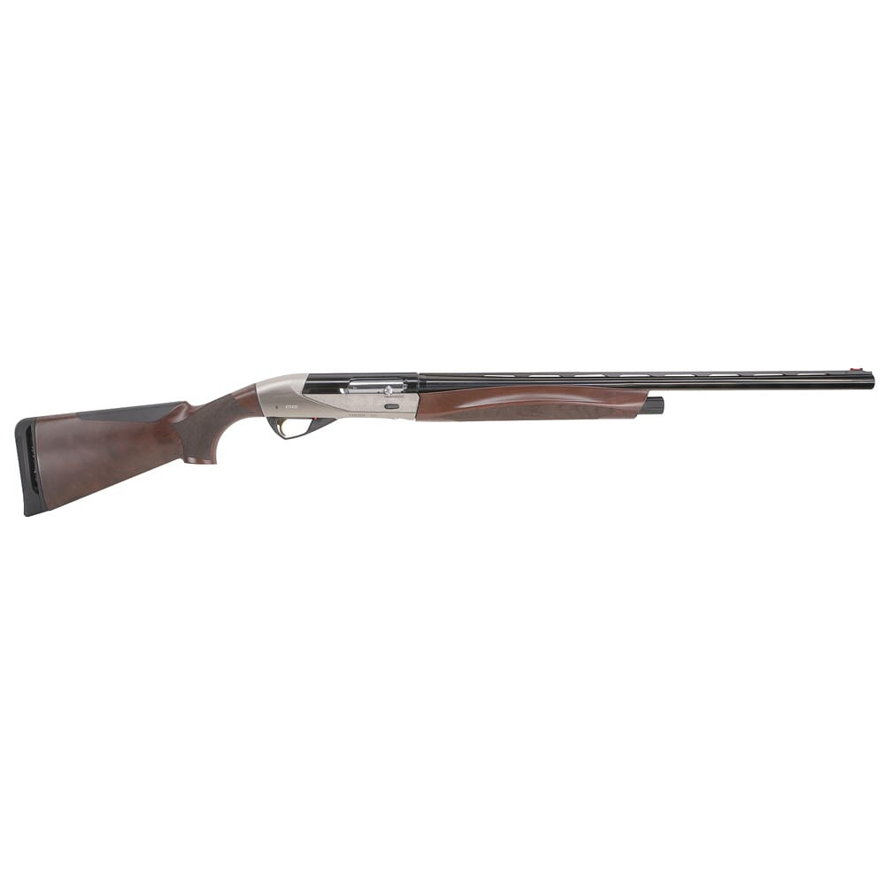 Benelli ETHOS Field 12ga 3" 26" AA-Grade Satin Walnut Engraved Nickel-Plated Receiver 4+1 Semi-Auto Shotgun 10461 As New, Small Nick in Forearm - 
