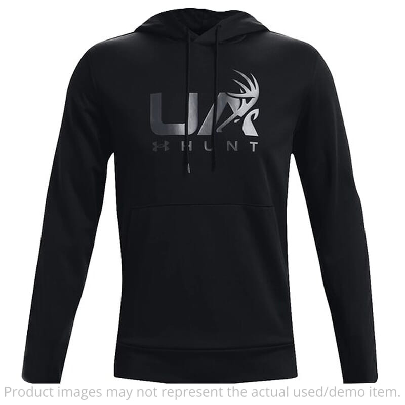 Under Armour Fleece Hunt Icon Hoodie Black/Pitch Grey XXL 1375114-001002 - Small Stain On Sleeve UA6116 - USED/MISC