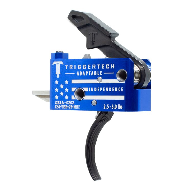 TriggerTech Special Edition Independence Day AR15 Adaptable Curved Blue Two Stage Trigger X34-TBB-25-NNC - TriggerTech