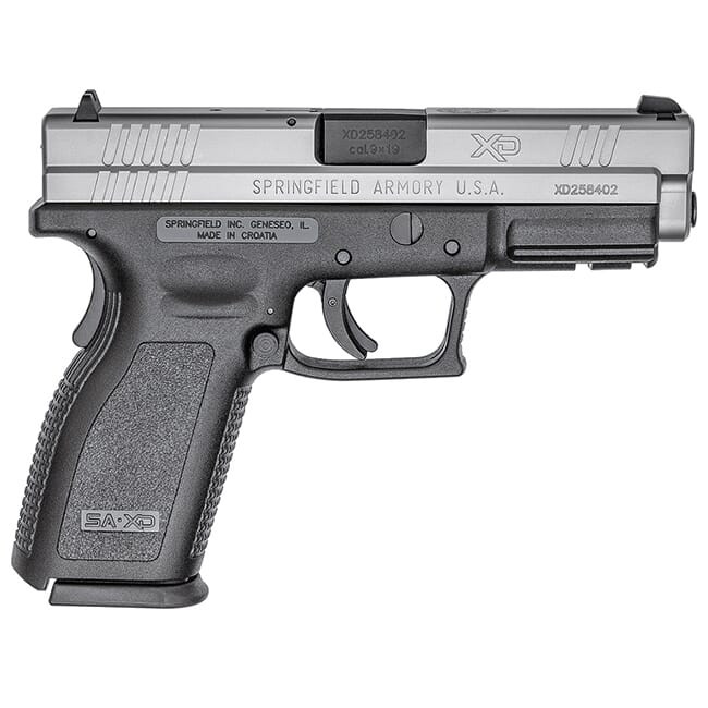 Springfield Armory XD Service Model 4"Bbl 9mm Two-Tone Polymer Handgun w/ Stainless Steel Slide, Dovetail 3-Dot Sights, 2x10rd Magazine XD9301