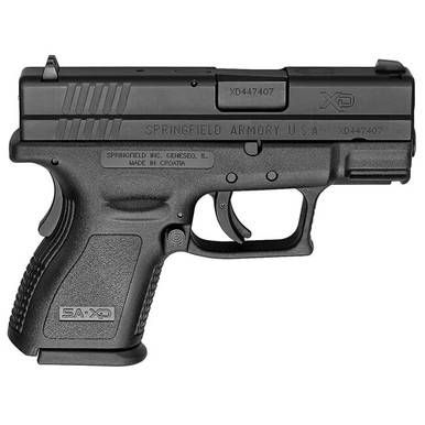 Springfield Armory XD .40 S&W Sub-Compact 3" Black, 9-Round (W/2 Magazines) Pistol XD9802 - Springfield Armory