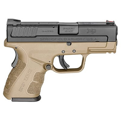 Springfield Armory XD .45 ACP Mod.2 Sub-Compact 3.3" Flat Dark Earth (W/2 Magazines) Pistol XDG9845FDEHC - Springfield Armory