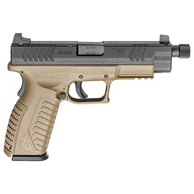 Springfield Armory Springfield XD(M) .45ACP 4.5" FDE THREADED XDMT94545FDEHCE - Springfield Armory