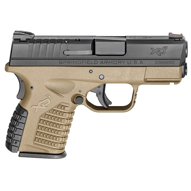 Springfield Armory XD-S .40 S&W 3.3" Flat Dark Earth (W/2 Magazines) Pistol XDS93340DEE - Springfield Armory