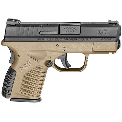 Springfield Armory XD-S .45 ACP 3.3" FDE Pistol w/ 1 magazine XDS93345DEB - Springfield Armory